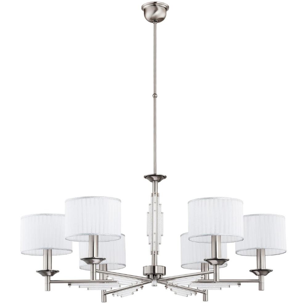luxus klasszikus elegans ezust krom csillar lampa textil feher ernyo swarovski kristaly haloszoba nappali villa kastely vilagitas.jpg